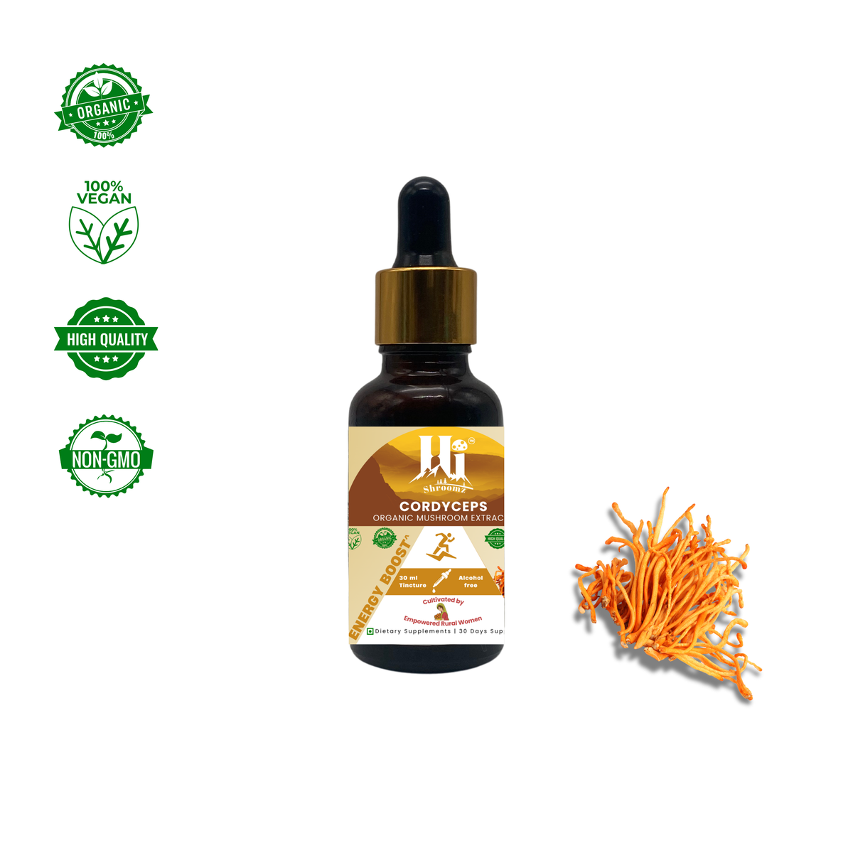 Cordyceps Extract Drops 30ml (Keeda Jadi) – Fast Energy Support