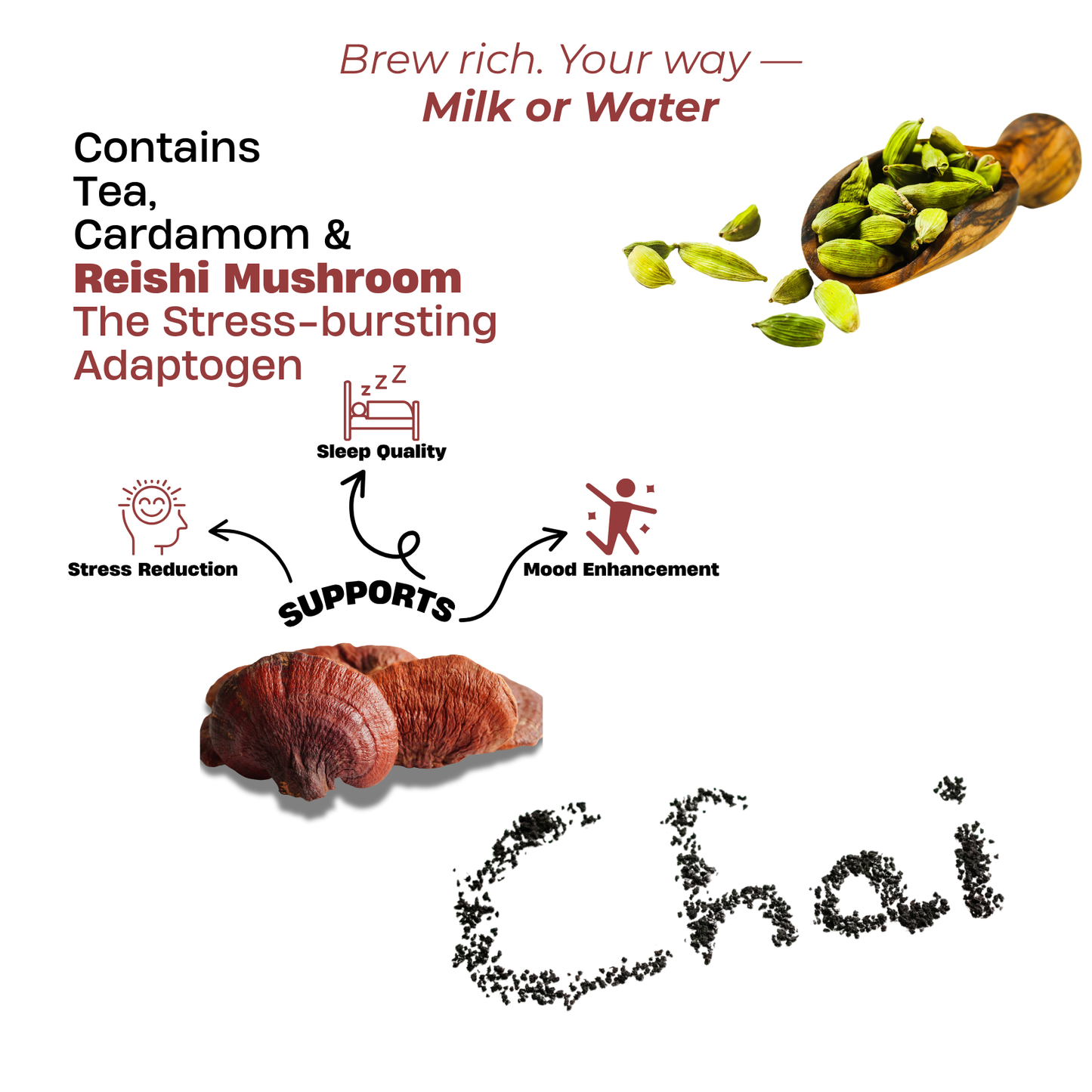 Chai Plus Late Evening — Organic Red Reishi (90g)