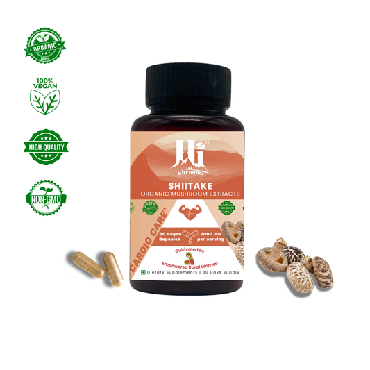 Shiitake Mushroom Capsules India – Cardio Care, Himalayan, Women-Crafted